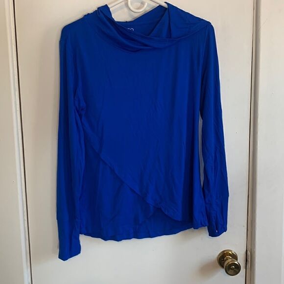 EUC Splits59 blue Gia jersey hooded long sleeve tee! Size M - Picture 1 of 3